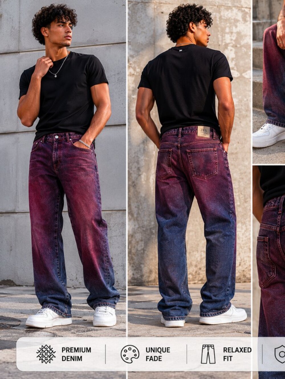 Zara Men's Red Dye Straight Jeans - US 31 / EUR40 / 31 MEX